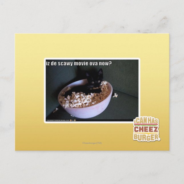 Carte Postale Iz de scawy movie ova now? (Devant)
