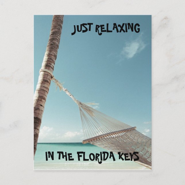 Carte Postale j0423125, JUSTE RELAXANT, DANS LES CLÉS FLORIDA (Devant)