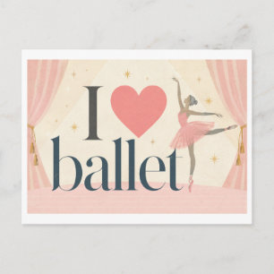 Carte Postale "J'[Aime] Ballet"