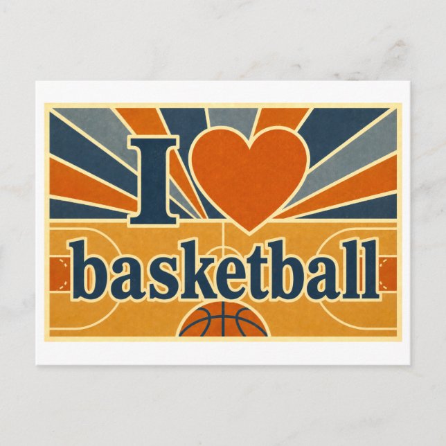 Carte Postale "J'[Aime] Basket-ball" (Devant)