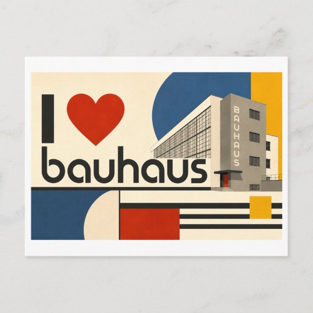 Carte Postale "J'[aime] Bauhaus" (Devant)