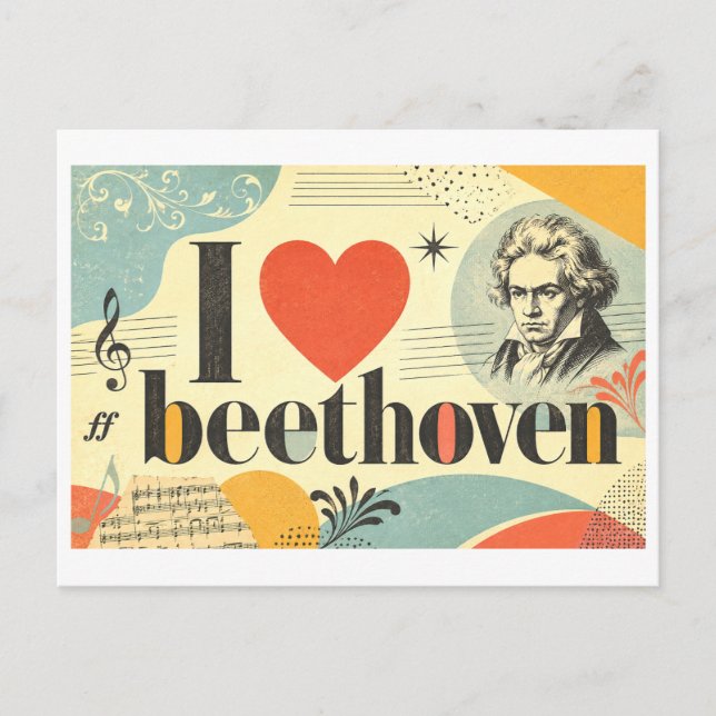 Carte Postale "J'[Aime] Beethoven" (Devant)