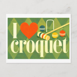 Carte Postale "J'[Aime] Croquet"