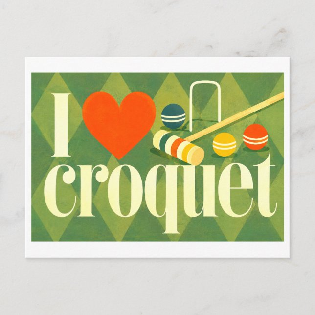 Carte Postale "J'[Aime] Croquet" (Devant)