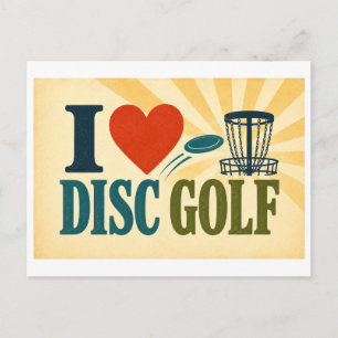 Carte Postale "J'[Aime] Disc Golf"