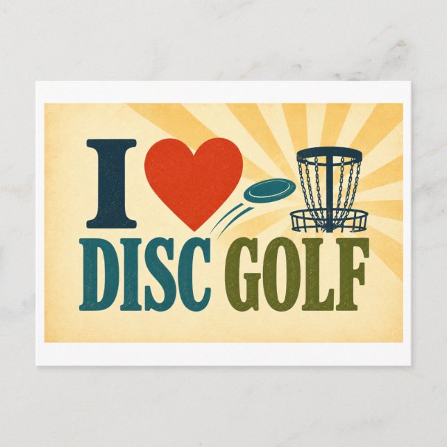 Carte Postale "J'[Aime] Disc Golf" (Devant)