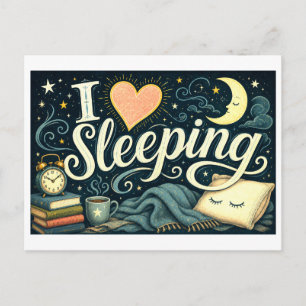 Carte Postale "J'[aime] dormir"