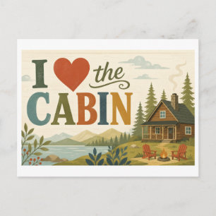 Carte Postale "J'[aime] la cabane"