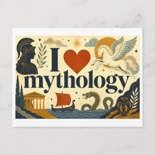 Carte Postale "J'[Aime] La Mythologie"