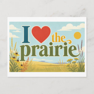 Carte Postale "J'[aime] la Prairie"