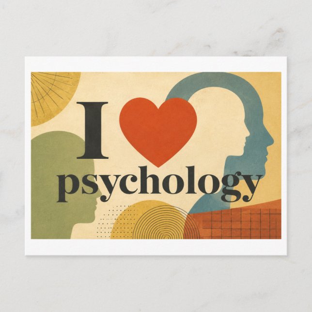 Carte Postale "J'[aime] la psychologie" (Devant)