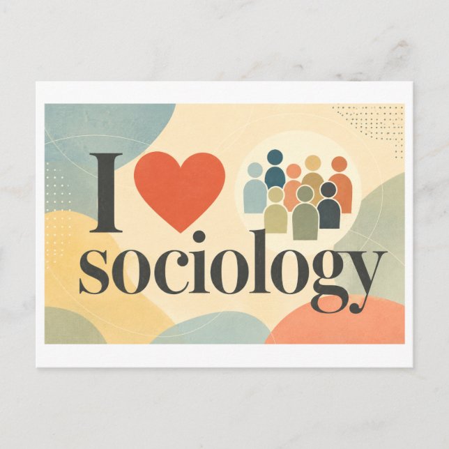 Carte Postale "J'[Aime] la sociologie" (Devant)