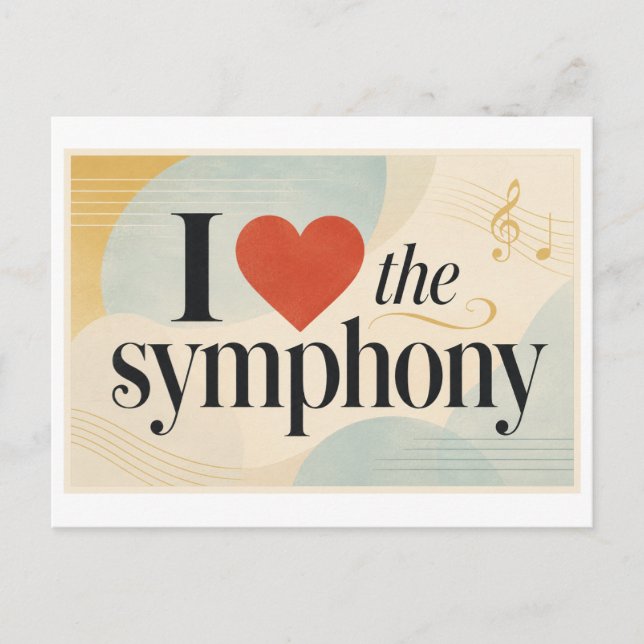 Carte Postale "J'[aime] la symphonie" (Devant)