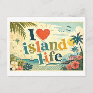 Carte Postale "J'[Aime] La Vie Insulaire"