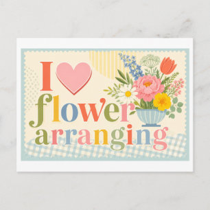 Carte Postale "J'[Aime] l'Arrangement Floral"