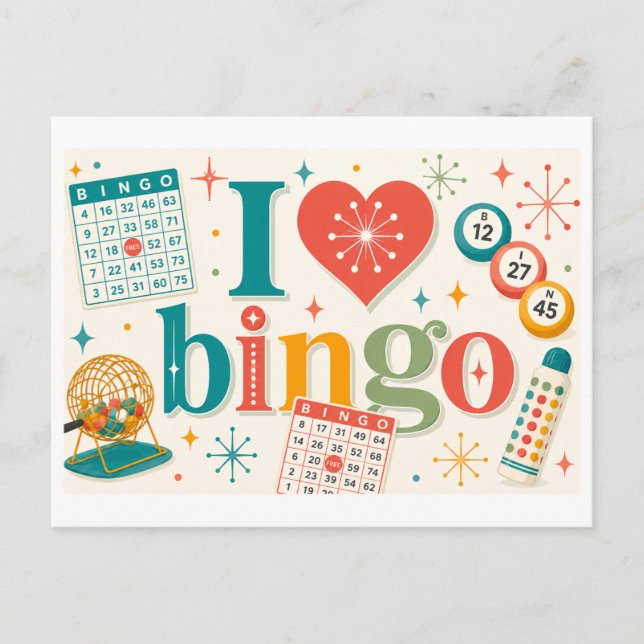 Carte Postale "J'[aime] le Bingo" (Devant)