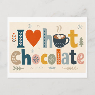 Carte Postale "J'[aime] le chocolat chaud"