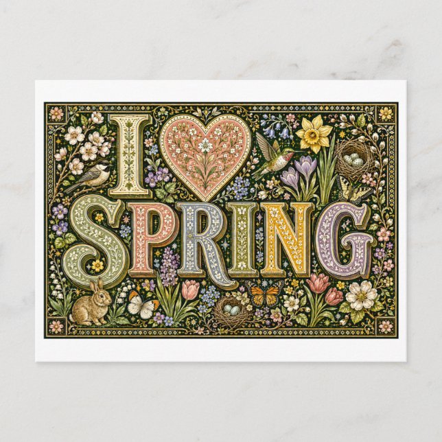 Carte Postale "J'[aime] le printemps" (Devant)
