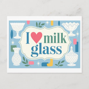 Carte Postale "J'[aime] le verre de lait"
