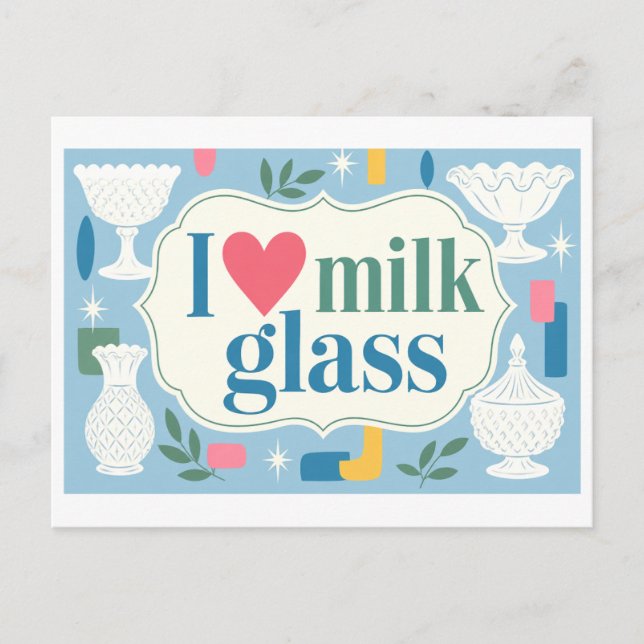 Carte Postale "J'[aime] le verre de lait" (Devant)
