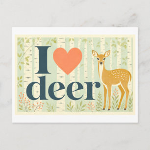 Carte Postale "J'[Aime] les cerfs"