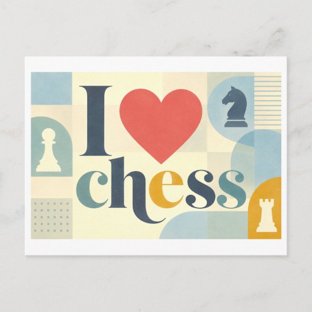 Carte Postale "J'[aime] les échecs" (Devant)