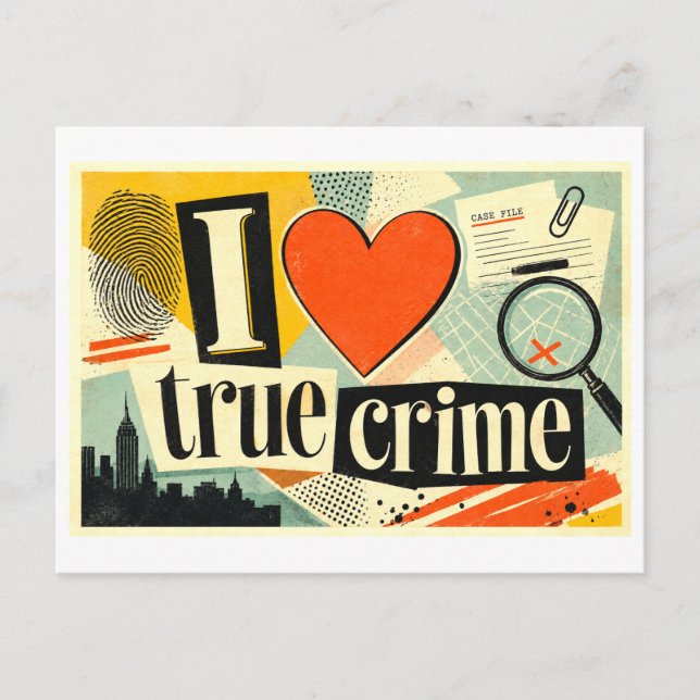 Carte Postale "J'[Aime] les Faits Divers" (Devant)