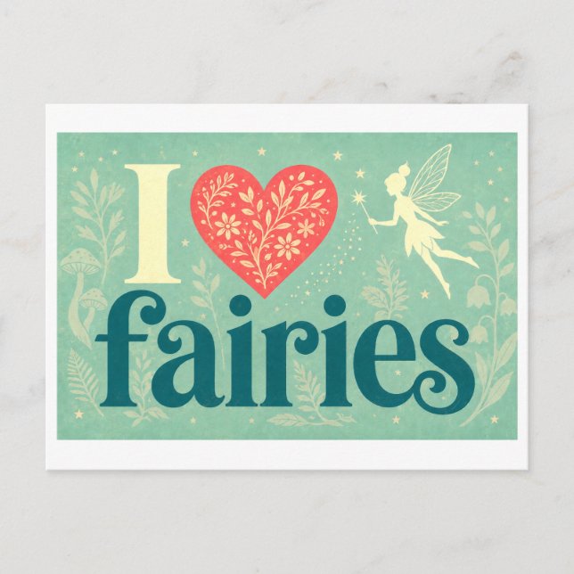 Carte Postale "J'[Aime] les Fées" (Devant)
