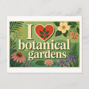 Carte Postale "J'[Aime] les jardins botaniques"