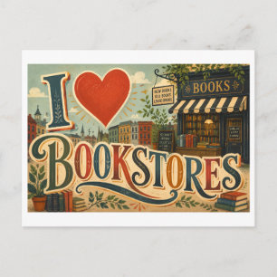 Carte Postale "J'[Aime] Les Librairies"