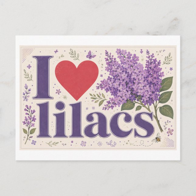 Carte Postale "J'[Aime] les lilas" (Devant)