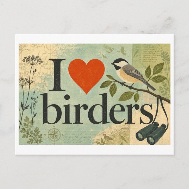 Carte Postale "J'[Aime] les Ornithologues" (Devant)