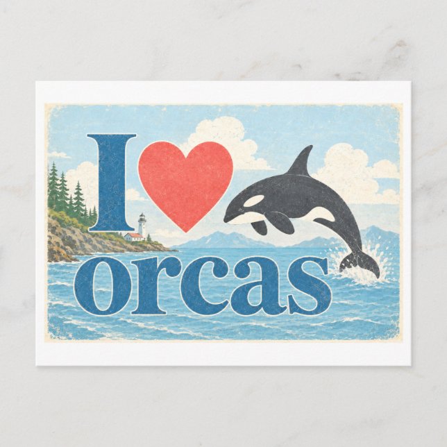 Carte Postale "J'[Aime] les orques" (Devant)