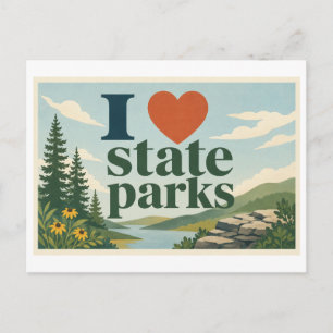 Carte Postale "J'[Aime] les Parcs d'État"
