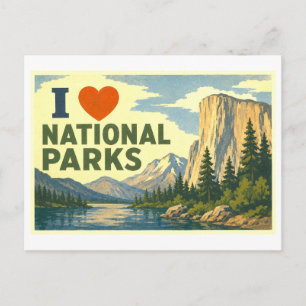 Carte Postale "J'[Aime] les parcs nationaux"
