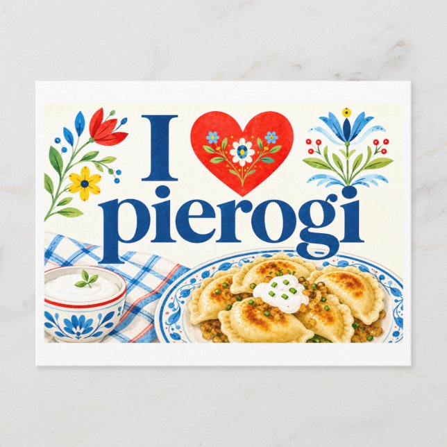 Carte Postale "J'[aime] les Pierogi" (Devant)