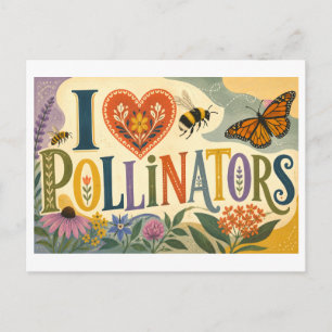 Carte Postale "J'[Aime] les pollinisateurs"