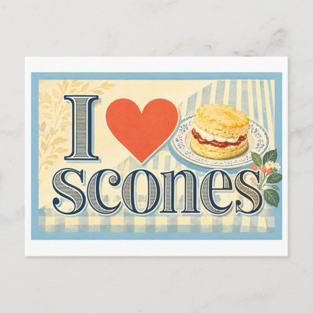 Carte Postale "J'[aime] les scones" (Devant)