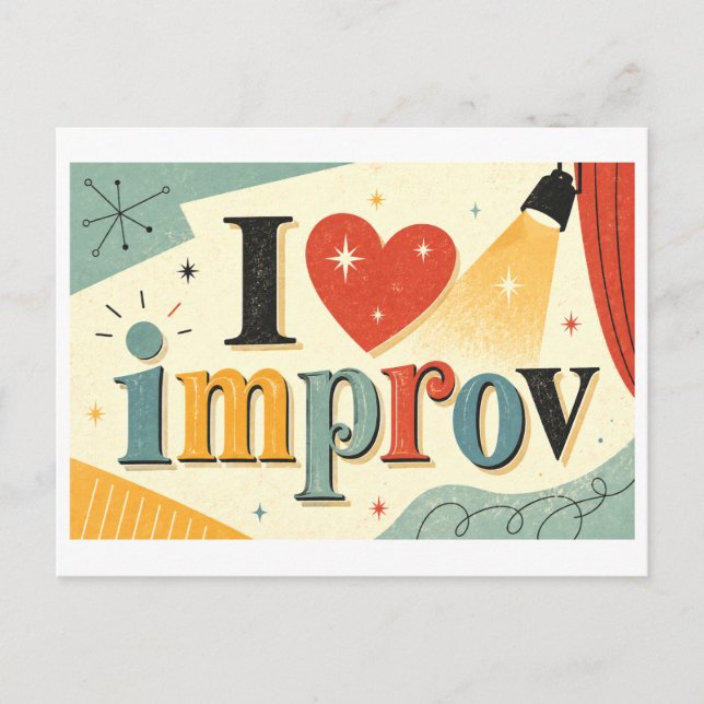 Carte Postale "J'[Aime] l'impro" (Devant)