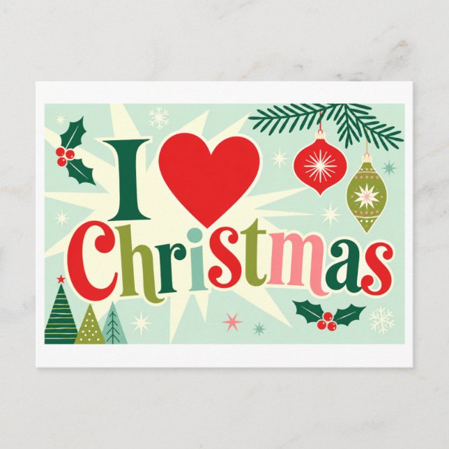 Carte Postale "J'[aime] Noël" (Devant)