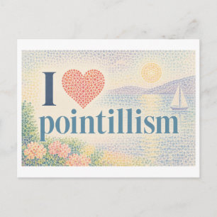 Carte Postale "J'[Aime] Pointillisme"