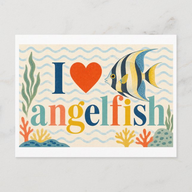 Carte Postale "J'[Aime] Poisson Ange" (Devant)
