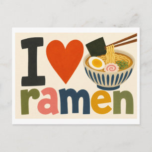 Carte Postale "J'[Aime] Ramen"