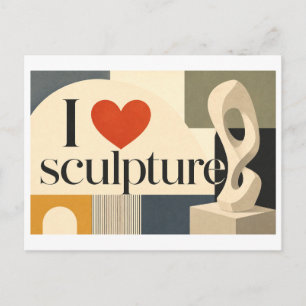 Carte Postale "J'[Aime] Sculpture"