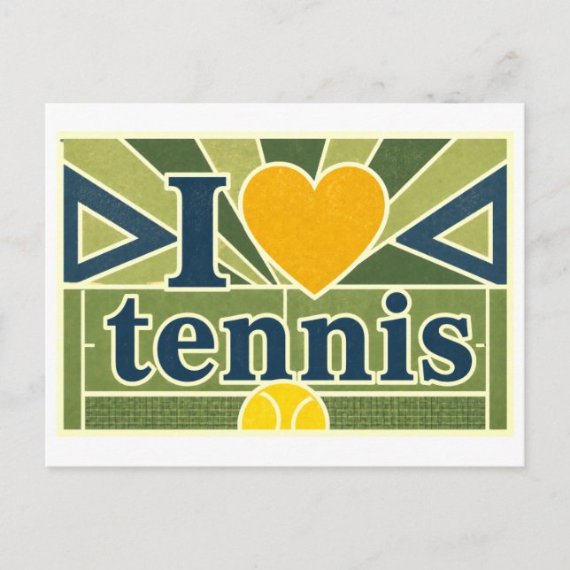 Carte Postale "J'[Aime] Tennis" (Devant)