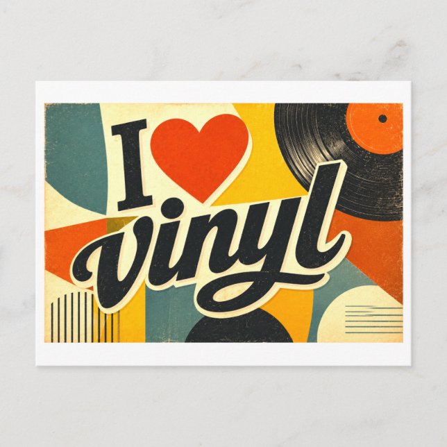 Carte Postale J'[aime] Vinyle (Devant)
