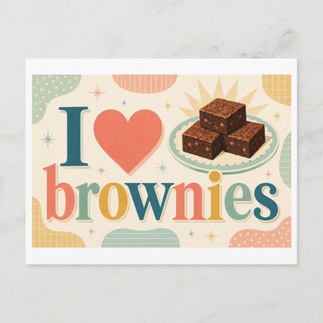 Carte Postale "J'[Cœur] Brownies" (Devant)
