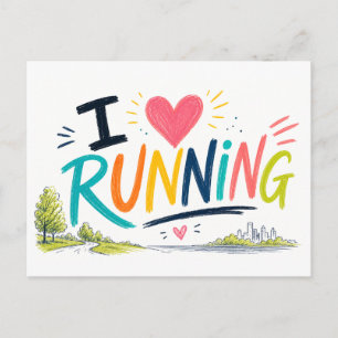 Carte Postale "J'[Cœur] Courir"