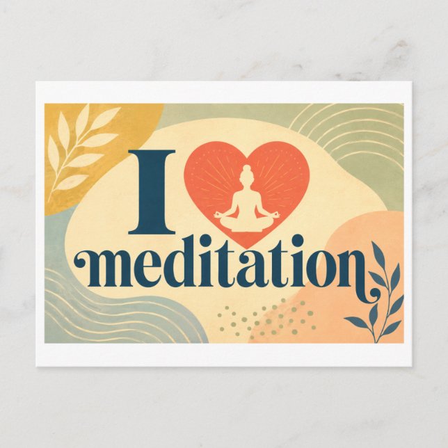 Carte Postale "J'[Cœur] la méditation" (Devant)
