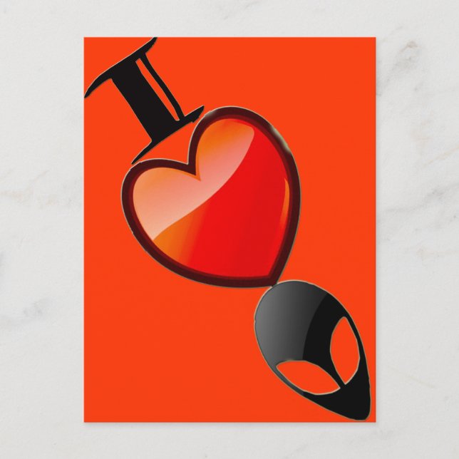 Carte postale 'J'*coeur* les Aliens' (Devant)